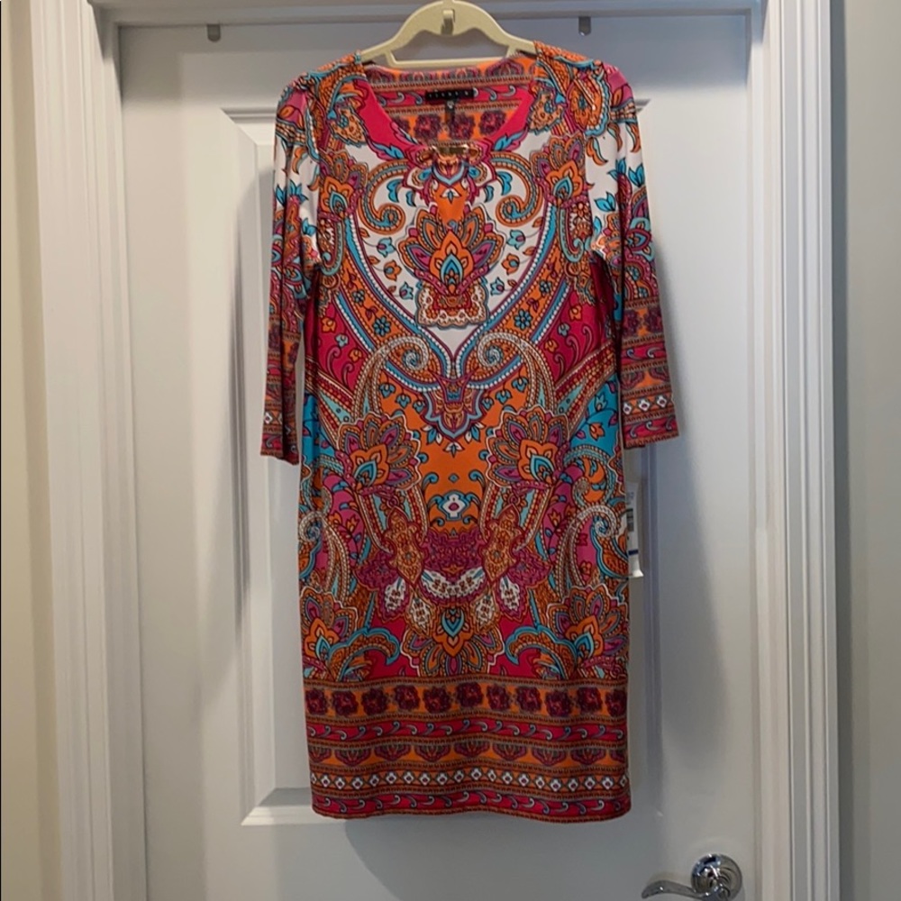 Multicolored straight dress